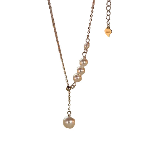 Simple Elegant Pearl Pendant Necklace in 925 Sterling Silver