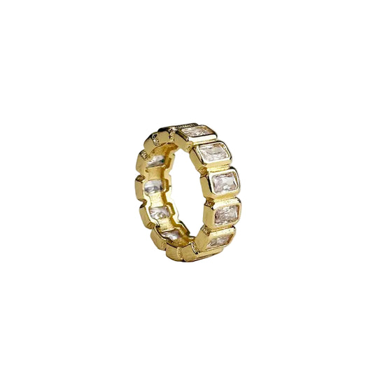 18k Gold Filled Chunky CZ Eternity Band Ring