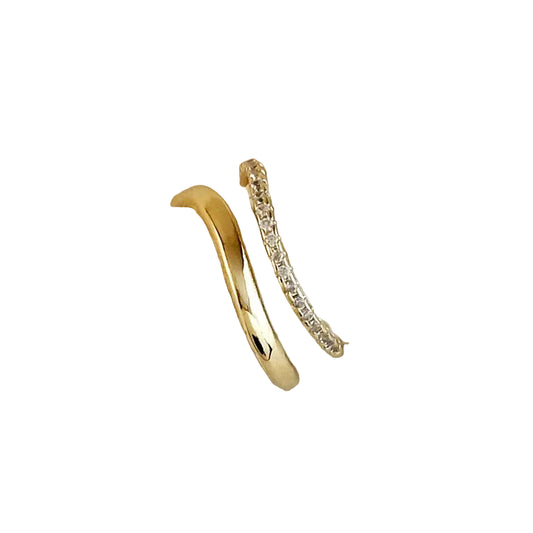 18k Gold Filled Stackable Wave Ring