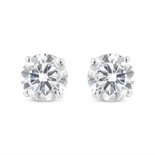 Timeless 14K Gold 2.0ct Round Lab-Grown Diamond Stud Earrings