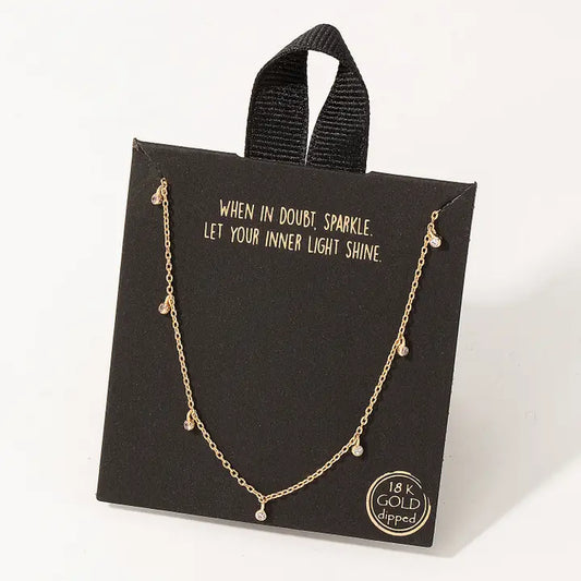 Gold Dipped Dainty Chain Necklace