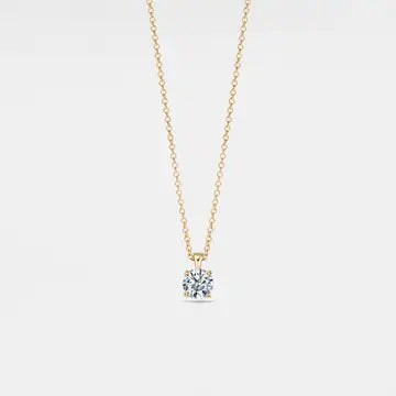 Solitaire Moissanite Pendant Necklace in 925 Sterling Silver