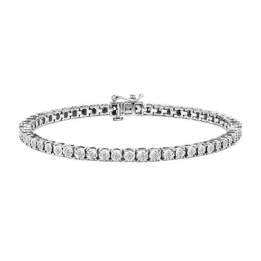 Celeste Diamond Tennis Bracelet – Sterling Silver, 1.0ct, 7