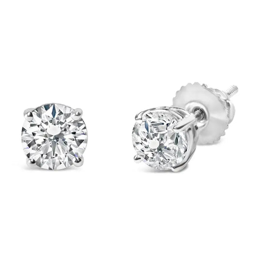 Seraphé Luxe Silver Solitaire Earrings