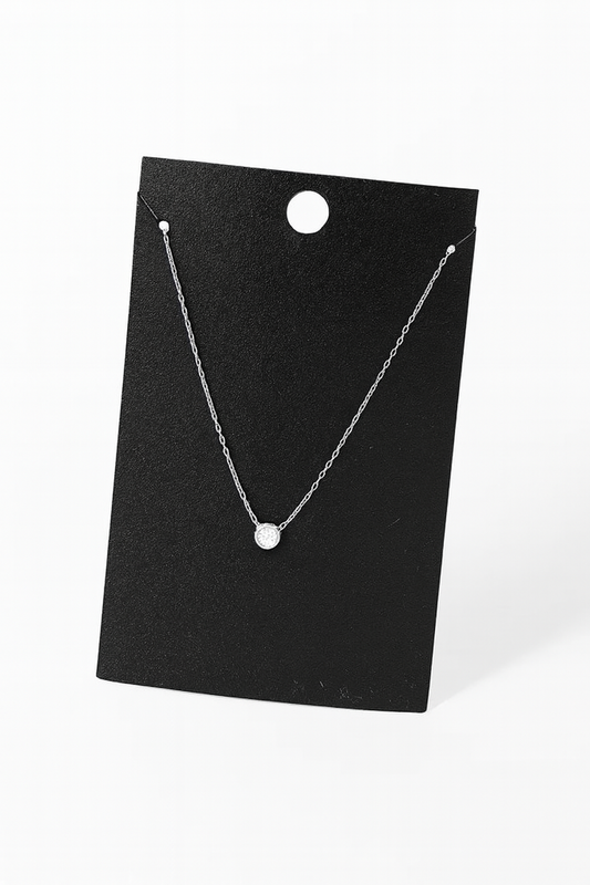 Gold Dipped Dainty Chain Stud Charm Necklace