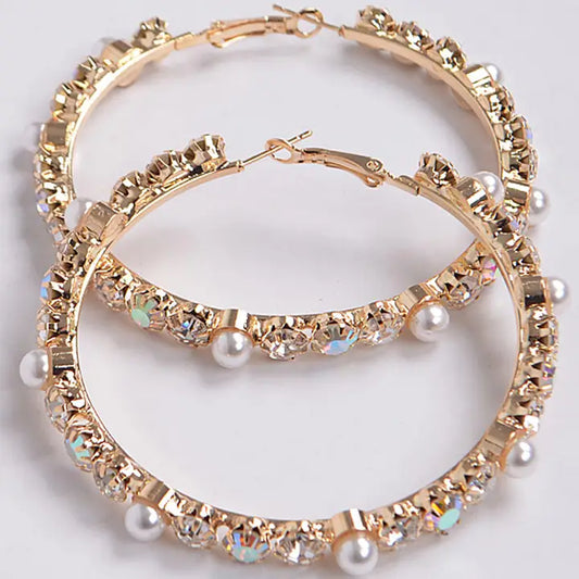 Luxury Stones Hoop Earrings