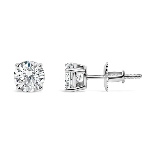 Seraphé Luxe Silver Solitaire Earrings