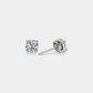 Four-Prong Moissanite Stud Earrings in 925 Sterling Silver