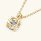 Solitaire Moissanite Pendant Necklace in 925 Sterling Silver