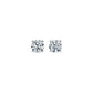 Four-Prong Moissanite Stud Earrings in 925 Sterling Silver