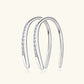 Moissanite U Shape Half Hoop Earrings in 925 Sterling Silver