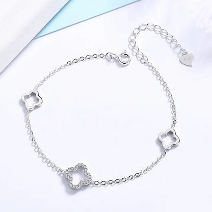 Triple Four Leaf Clover Bracelet