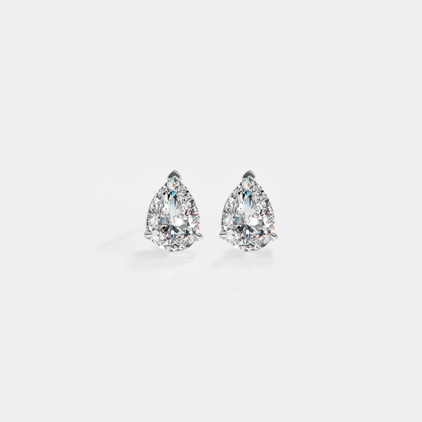 Pear Cut Moissanite Stud Earrings