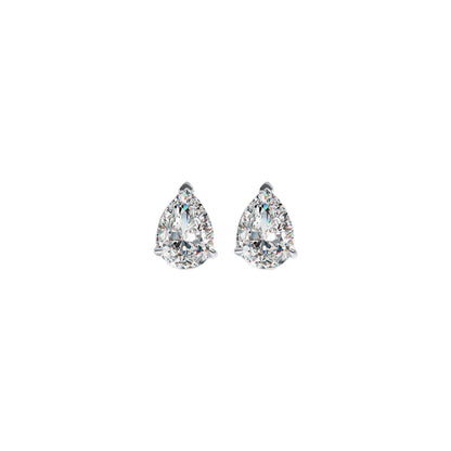 Pear Cut Moissanite Stud Earrings