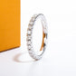 Moissanite Eternity Wedding Band Ring in 925 Sterling Silver