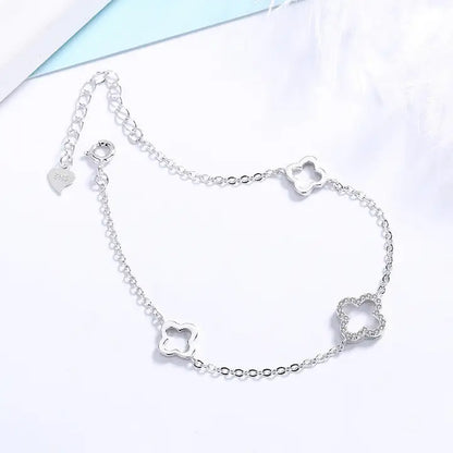 Triple Four Leaf Clover Bracelet