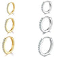 E172 Paved Dainty Huggie Hoop Earrings