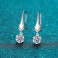 Snowflake Moissanite Drop Earrings in 925 Sterling Silver