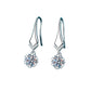 Snowflake Moissanite Drop Earrings in 925 Sterling Silver
