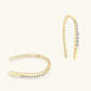 Moissanite U Shape Half Hoop Earrings in 925 Sterling Silver