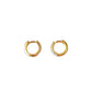 18k Gold Filled 13mm Cubic Zirconia Clicker Hoop Earrings