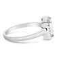 Aurora Promise Ring – Sterling Silver with Princess Cut Diamonds