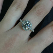 Silver 1.2CT 7.0MM Moissanite Ring - Classic Look