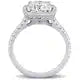 Sterling Silver 1.2CT 7.0MM Moissanite Halo Engagement Ring