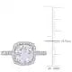 Sterling Silver 1.2CT 7.0MM Moissanite Halo Engagement Ring