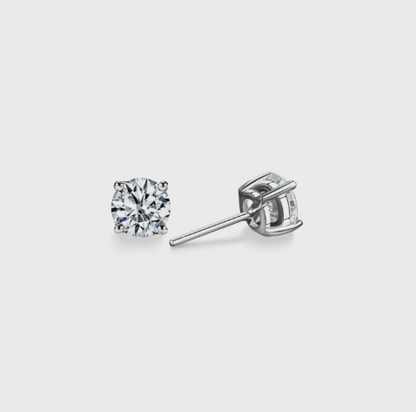 Lumière Four-Prong Moissanite Studs