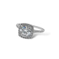 Sterling Silver 1.2CT 7.0MM Moissanite Halo Engagement Ring