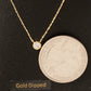 Gold Dipped Dainty Chain Stud Charm Necklace