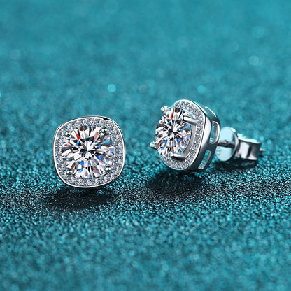 Four-Prong Moissanite Stud Earrings