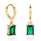 Emerald Green Huggie Hoop Earrings