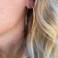 18k Gold Filled Hollowed Endless Continuous Hoop Earrings 40