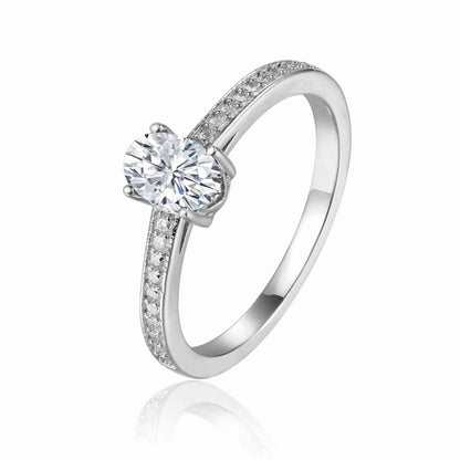 Sterling Silver Created Moissanite