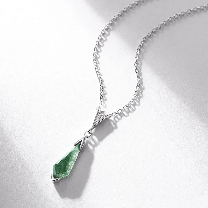 Nature Moss Agate Pendant Necklace