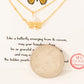 Gold Dipped Cz Pearl Stud Butterfly Layered Necklace