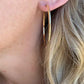 18k Gold Filled Hollowed Endless Continuous Hoop Earrings 40