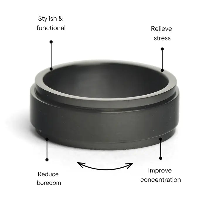 Black Enamel Stainless Steel Spinner Center Ring