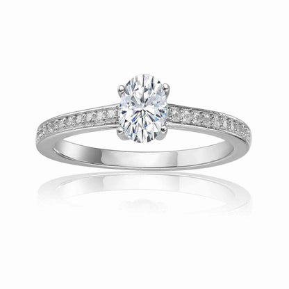 Sterling Silver Created Moissanite