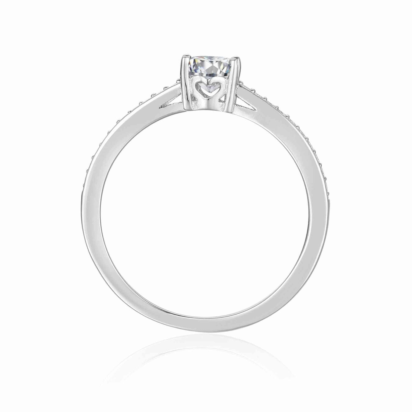 Sterling Silver Created Moissanite