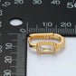 24K Gold Filled Baguette Oblong Huggie Hoop Earrings | T-093