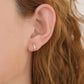E172 Paved Dainty Huggie Hoop Earrings